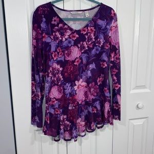 floral long sleeve top